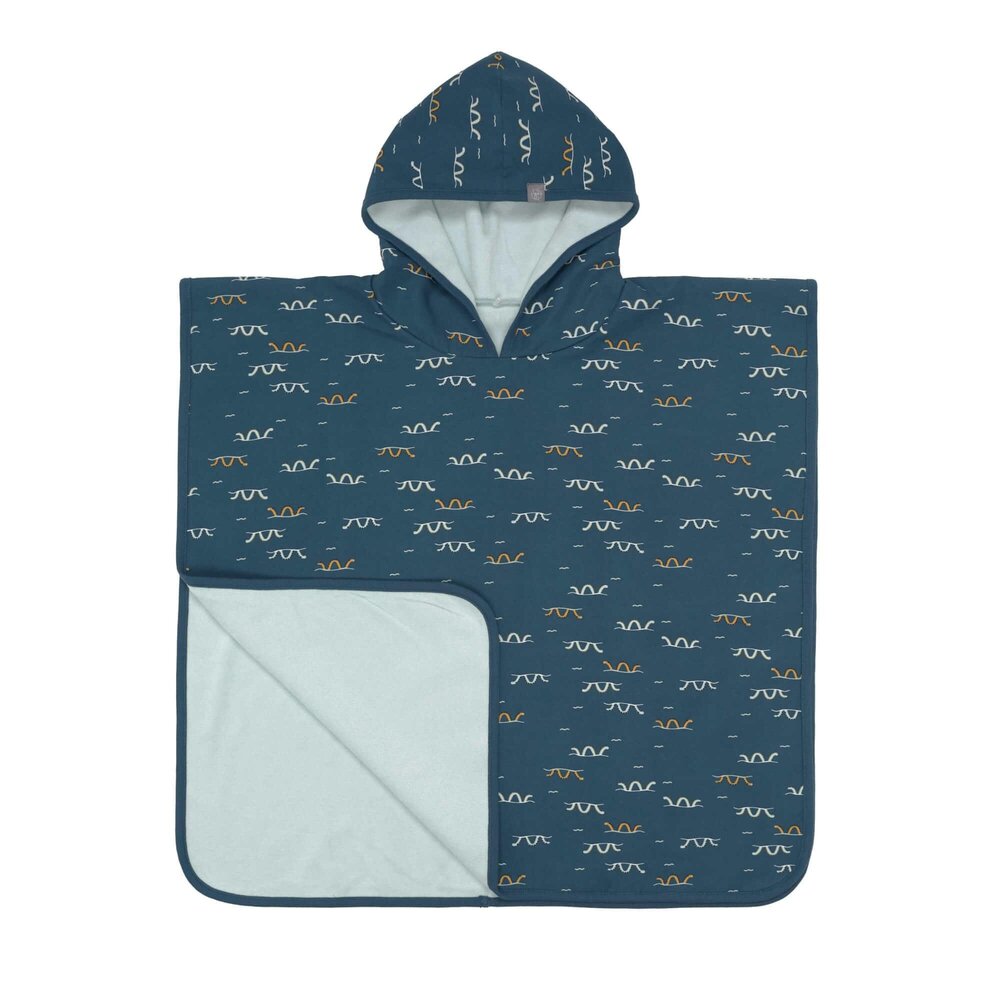 Splash & Fun - Beach Poncho Jongen Sea Snake Blue