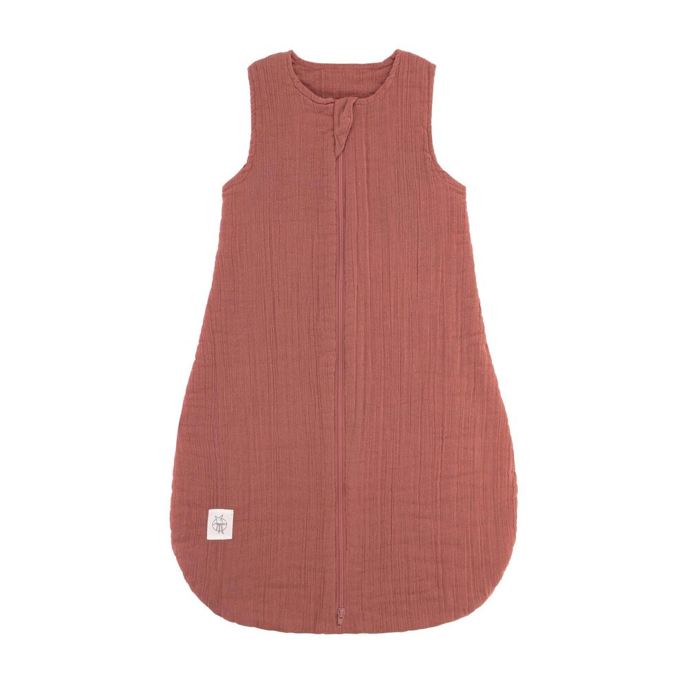 Muslin Baby Sleeping Bag Gots Rosewood, Summer Season Ed.rosewood rosewood