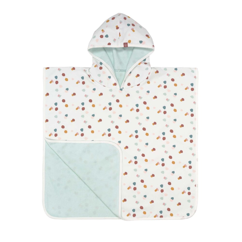 Splash & Fun - Beach Poncho Meisje Spotted White wit