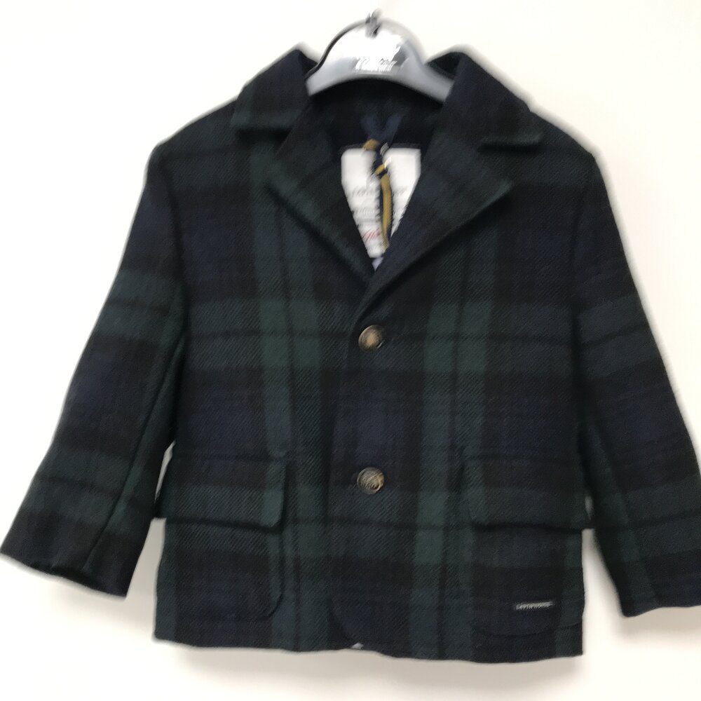Vest geruit donker blauw