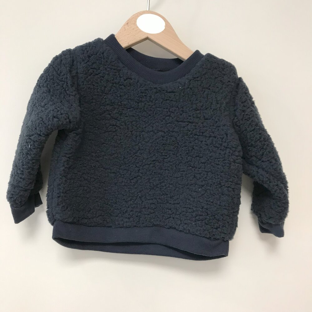Teddie Sweater met Ronde Hals vitage blue
