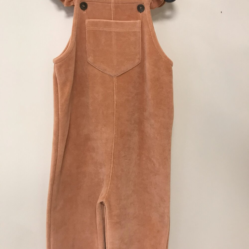 Girls Dungaree -  Velvet terra blush