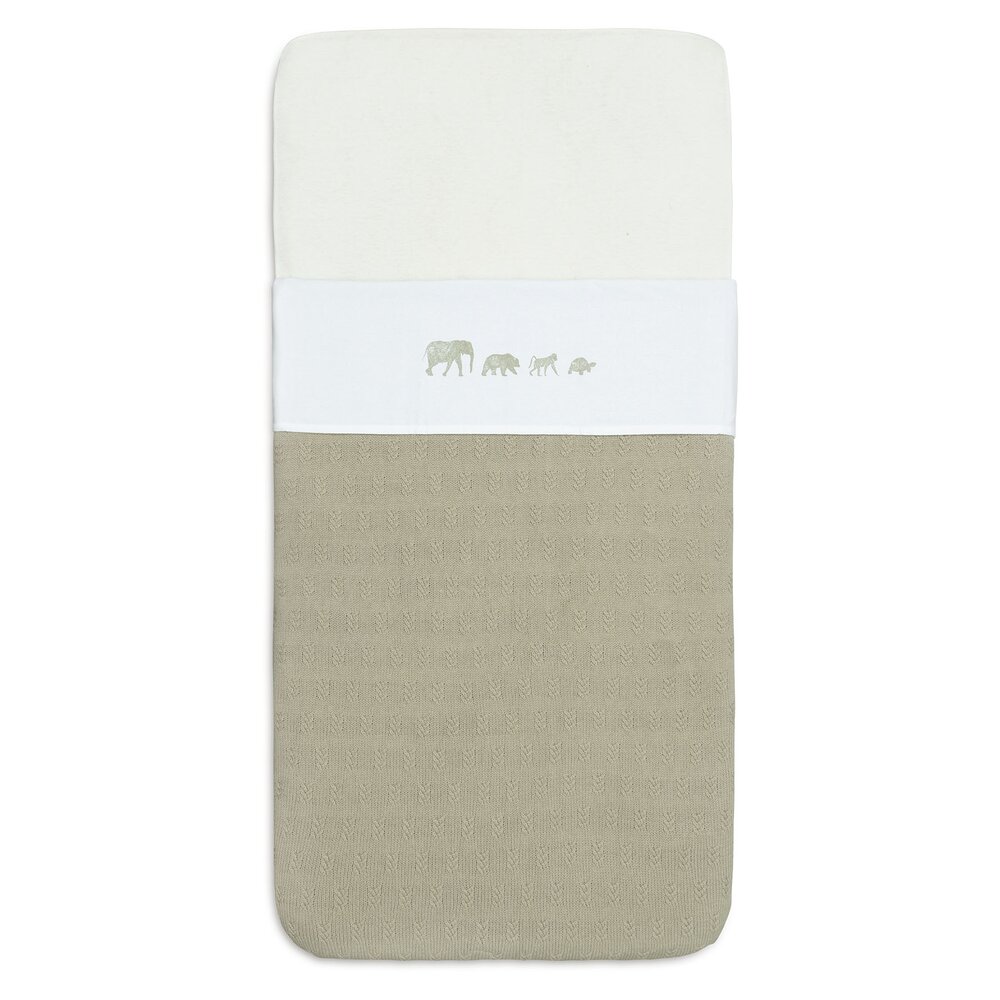 Laken Wieg 75x100cm Animals Olive green