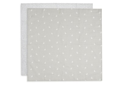 Hydrofiele Doek Small 70x70cm  - 2 Stuks Dotted & Rabbit - Nougat