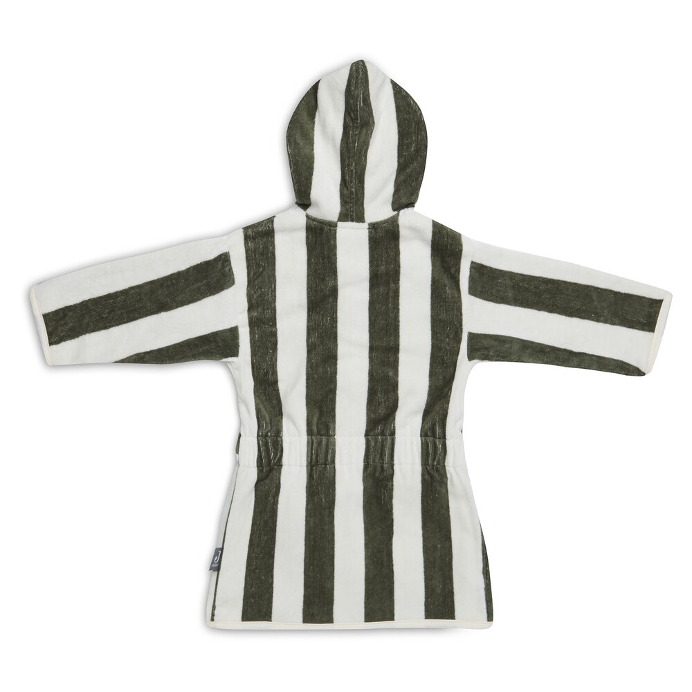 Badjas Stripe Terry 1-2jr Leaf Green