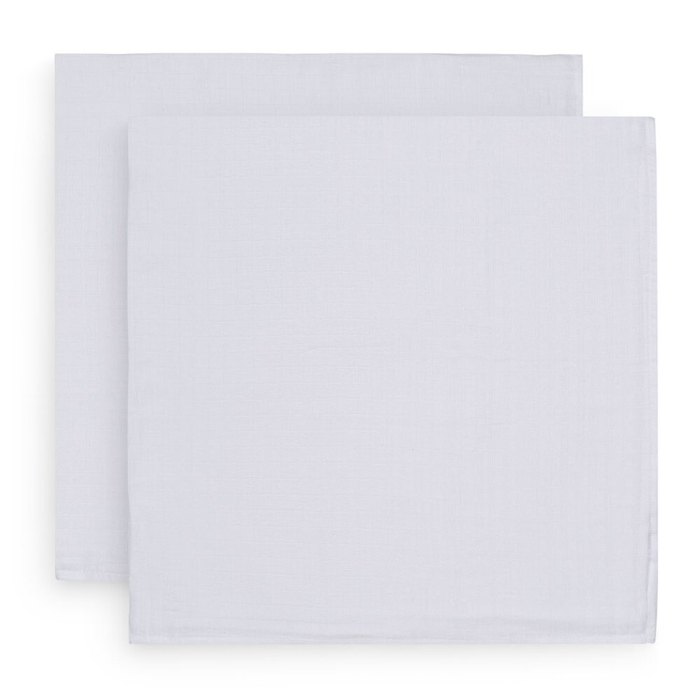 Hydrofiele Doek Large Bamboe Katoen 115x115cm - 2 Stuks Wit