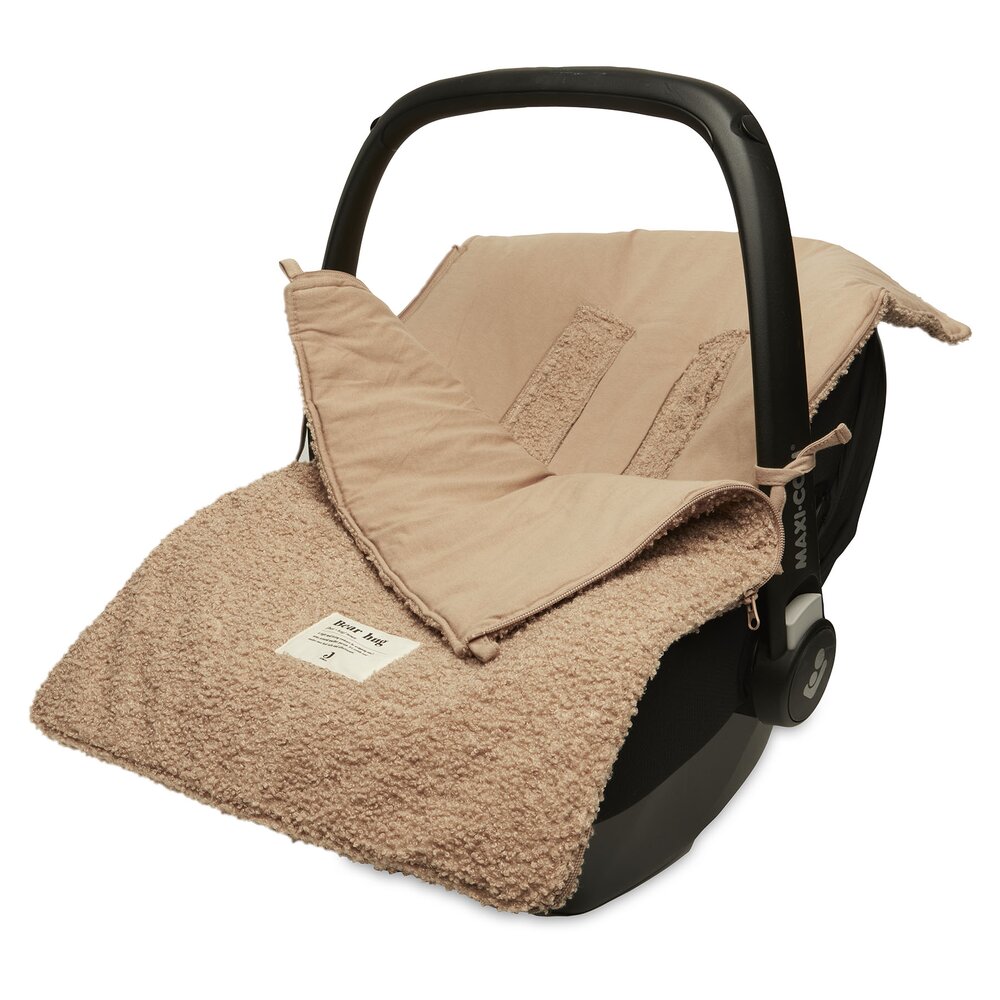 Voetenzak voor Autostoel & Kinderwagen Boucle Biscuit