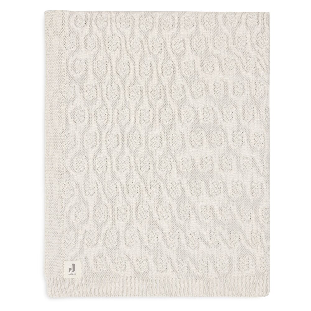 Deken Ledikant 100x150cm Grain Knit - Oatmeal