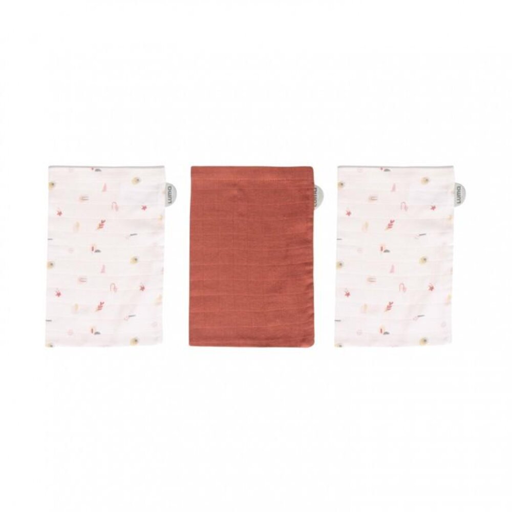 Tetra washandjes 3st. sunset shapes