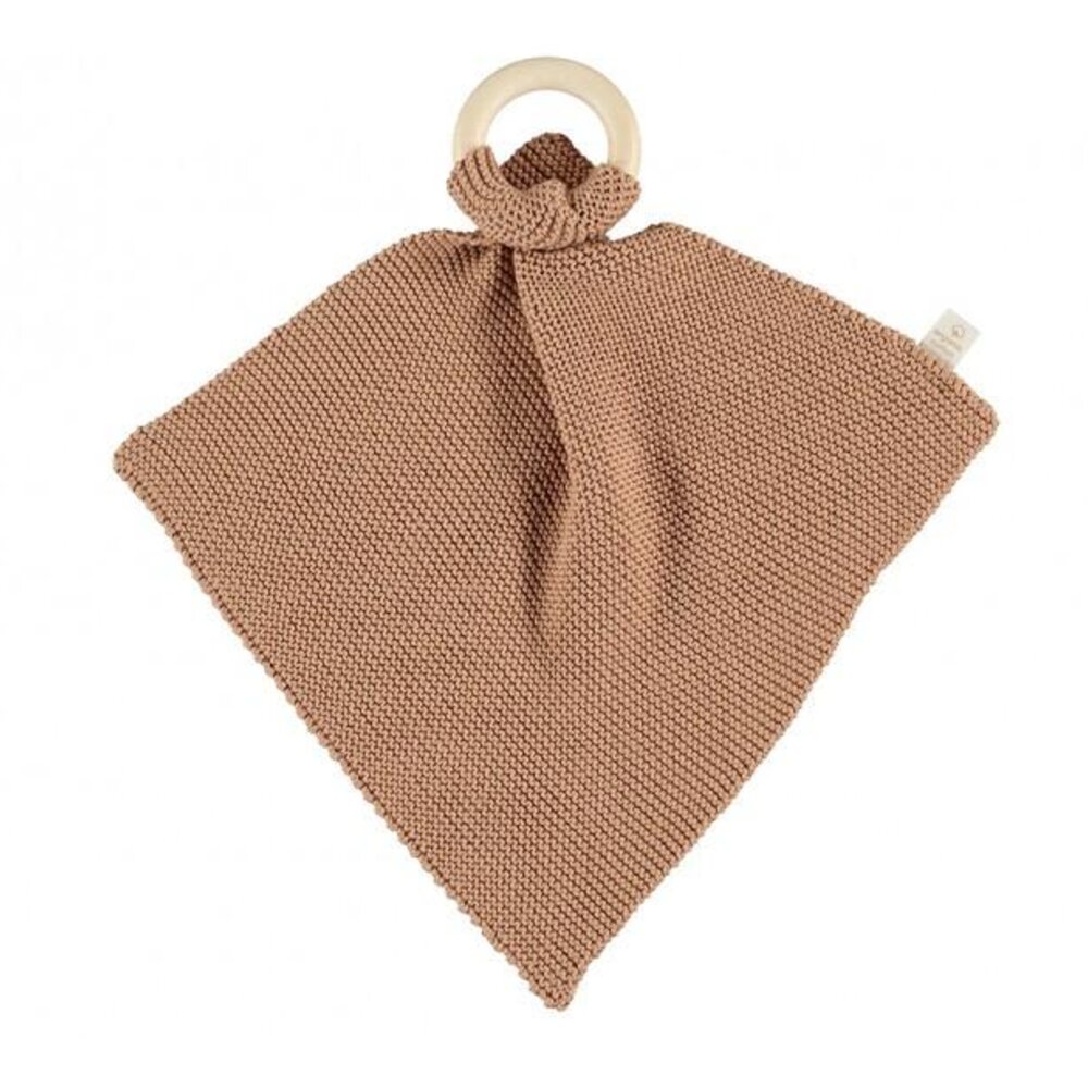 So natural knitted teether ring Biscuit