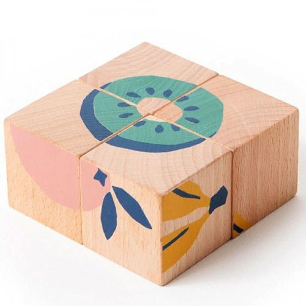 Fruits wooden cubes