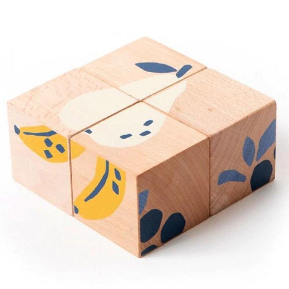 Fruits wooden cubes