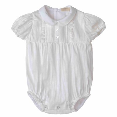 Ivory bodysuit with frilly detail - pure