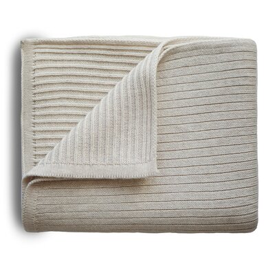 Deken - geribbeld Beige melange