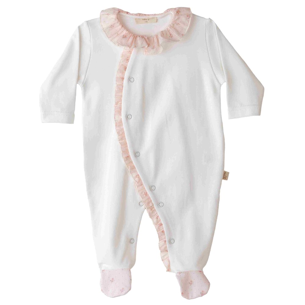 Babypakje met knopen aan voorzijde - Flora Ivoor