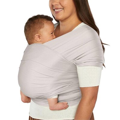 Draagdoek aura wrap - sustainable mesh Soft Grey