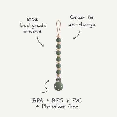 Fopspeenketting LUNA Faux Wood