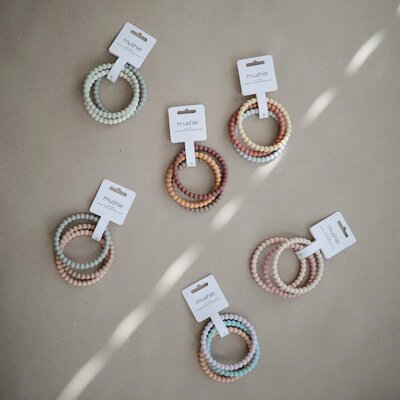 Armband silicone (3pack) Linen / Peony / Pale pink