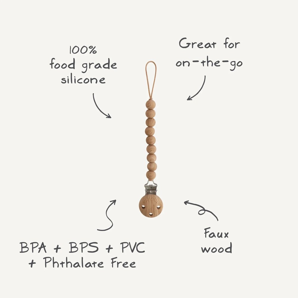 Fopspeenketting HERA Faux Wood