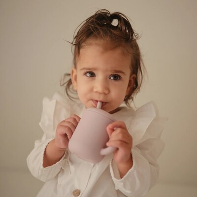 Trainingbeker + rietje Soft Lilac