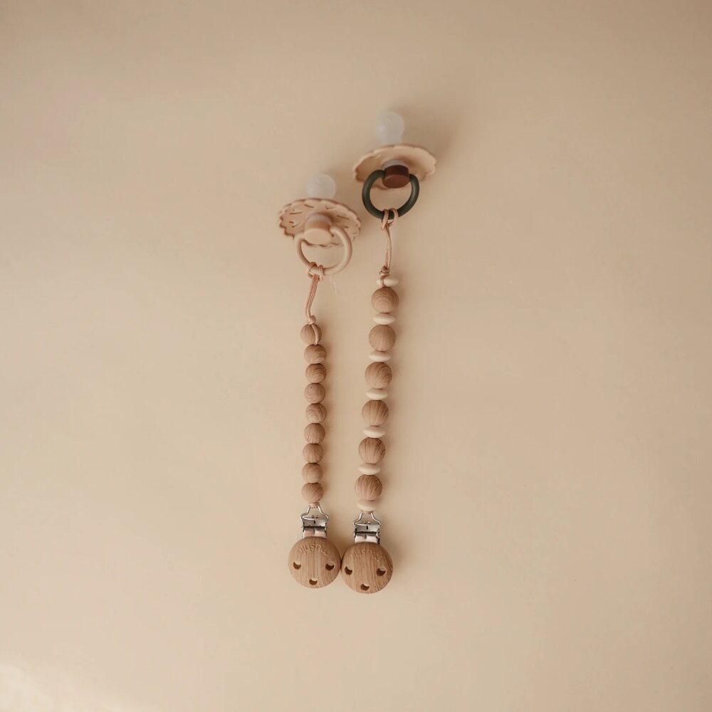 Fopspeenketting LUNA Faux Wood